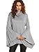 SheIn Women's Cowl Neck Split Back Bell Sleeve Sweatshirt