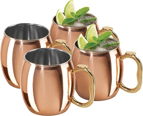CopperPlated-20-Ounce-Moscow-Mule-Drinking-Mug-Set-of-4