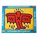 Keith Haring Jigsaw Puzzle Gift Set 4 X 6 Pieces