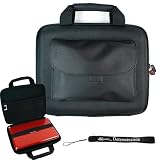 Sony DVPFX950 9-Inch Portable DVD Player Hard Nylon Cube Carrying Travel Case with Extra Pocket for Accessories + Includes a eBigValue (TM) Determination Hand Strap Key Chain