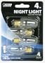 Feit Electric BP4C7/4 4-Watt C7 Night Light Bulb with Candelabra Base, Clear, 4 Pack