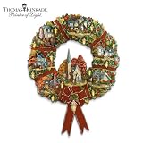 Thomas Kinkade Autumn Village Decorative Wreath Autumn Home Decor by The Hamilton Collection