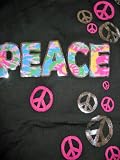 PEACE Peace Symbols Juniors Foil Printed T-Shirt