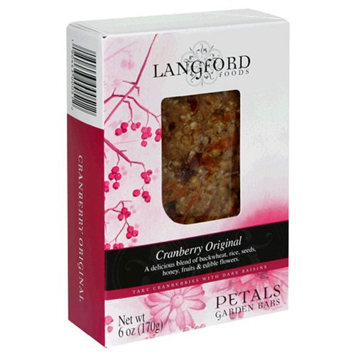 Langford Petals Garden Bars, Cranberry Original, 6-Ounce Box (Pack of 3)