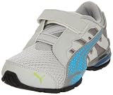 Puma Voltaic 3 V Fashion Sneaker (Little Kid/Big Kid),Gray/Ocean/Silver/Lime,1.5 M US Little Kid