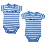 Hudson Baby Premium Shoulder Snap Bodysuit - Boys Siblings