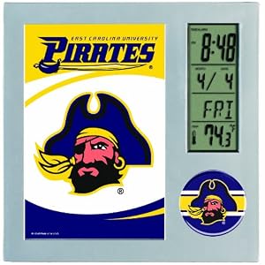 NCAA East Carolina Pirates Digital Desk Clock