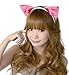 フワフワ猫耳カチューシャ 前耳 白/ピンク フワフワ猫耳カチューシャ 前耳 白/ピンク