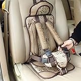 チャイルドシールド　子供　保護　簡易型　座席　持ち運びに便利　ベビーチェア 0月～4歳 車用品　 (ブラウン)
