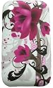 Xtra-Funky Exclusive Soft Silicone Purple Flower Floral Case for iPhone 3G 3Gs