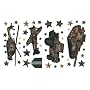 CAMO camoflauge WALL PAPER APPLIQUES bedroom decor army