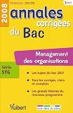 Revue Rue des écoles  / Management des organisations série STG : Annales corrigées du Bac