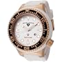 Swiss Legend Men's 21818D-RG-02-BLK Neptune Collection Rose Gold Ion-Plated White Rubber Watch