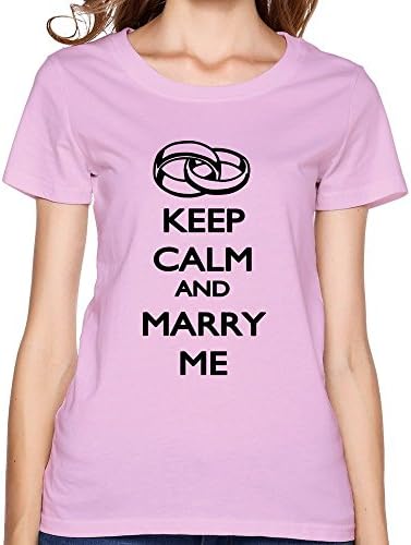 Women's T Shirt Keep Calm And Marry Me Size M Pink