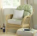 Wicker Chair Natural - Conservatory Furniture - Cane Armchair - Knighton