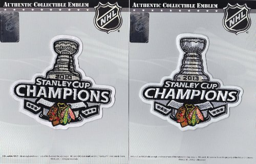 2010 & 2013 NHL Stanley Cup Final Champions Jersey Official Patch Chicago Blackhawks Hockey