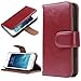iPhone 5S Case, ULAK Wallet Case for iPhone 5s/5 Leather Credit Card Holder Flip Stand Wallet Case Cover for Apple iPhone 5S 5 (Wine Red)