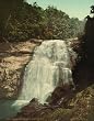 Horse Pasture Falls, North Carolina, 1902 - Exceptional Print of a Vintage Photochrom Image from the Library of Congress Collection