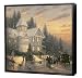 Victorian Christmas - Framed Fine Art Print on Canvas - Black frame Framed Fine Art Poster Print by Thomas Kinkade, 15x15