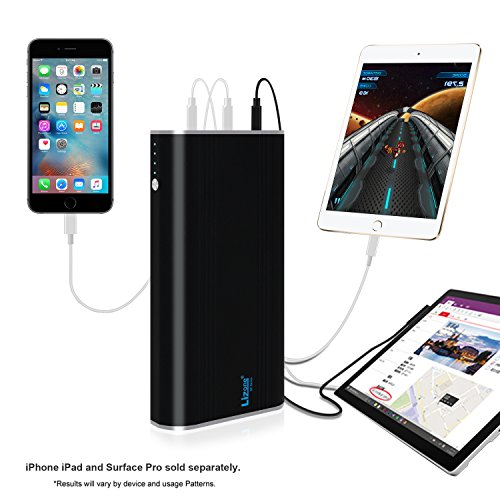 Lizone® qc 35000mah 5-ports portable charger external …