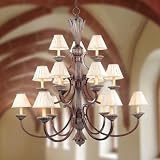 Regency Collection Chandelier In Oxide Brass With Silver Finish - 15 Bulbs