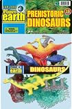 Planet Earth Prehistoric Dinosaurs 15 piece Playset: 3 to 7 inch Dino Figures and Scenery