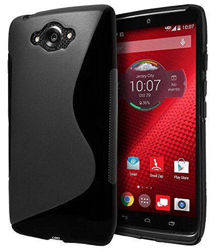 Motorola DROID Turbo Case, Cimo [Wave] Premium Slim TPU Flexible Soft Case For Motorola DROID Turbo (Verizon, Not Compatible with Ballistic Nylon Version) - Black