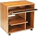 Safco 1901MO Ready-to-Use PC Workstation, 31-3/4w x 19-3/4d x 31-3/8h, Med Oak Laminate Top