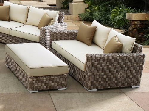 Coronado Ourdoor Patio Double Chaise Lounger Chair + Sunbrella Cushions