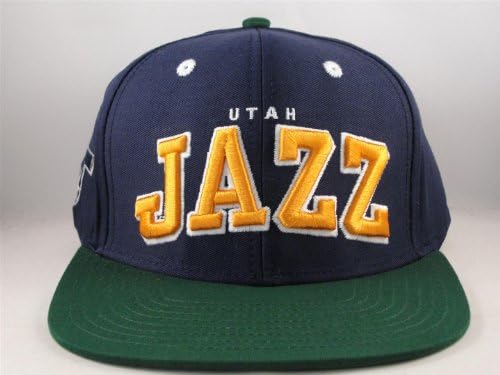 NBA Utah Jazz Retro Flat Bill Snapback Hat Cap Blue Green