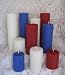100% Beeswax Candles - Single 3 x 8 Hand Rolled Pillar in RED