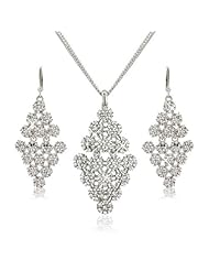 New Snowflake 14k Gold Plated Silver Tone Party Wear Necklace Pedant Earrings Set with Bracelet Christmas Gift Jewelry