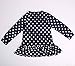 Little Girls Long Sleeve Deer Polka Dots One-piece Dress Top