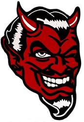 Red Devil Embroidered Patch Satanic Evil Lucifer Satan Iron-on Emblem Large