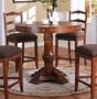 Nail Head Trim Style Round Counter Height Dining Table