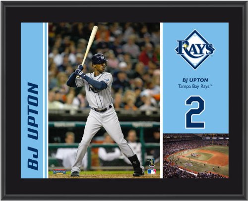 BJ Upton Plaque | Details: Tampa Bay Rays, Sublimated, 10x13, MLB Plaque