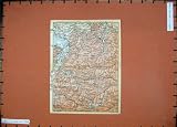 1911 COLOUR MAP AUSTRIA BREGENZ KEMPTEN LINDAU CHUR
