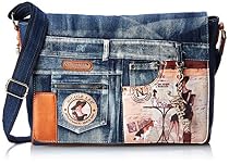 Nicole Lee Messenger Bag with 15 Inch Laptop Compartment, Coffee, One Size
