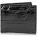 Genuine Pacific Eel Skin Leather Bifold Wallet Handmade (8 Card Slots, Black)