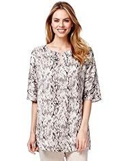 Autograph Faux Snakeskin Print Tunic