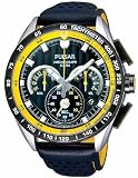 Pulsar Chronograph Leather Black Dial Men's watch #PU2007