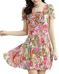 Chiffon Bubble Dress General Print  Dress