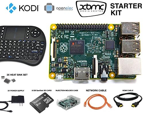Raspberry Pi 2 XBMC KODI OSMC Media Center Wifi Keyboard Remote HTPC