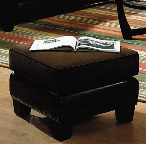 Ottoman in Chocolate Brown Velvet & Bycast Base