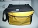 4 PIECE INSULATED BAG SET by ICE3 CUBED INCLUDES LARGE, "SIX PACK" SHOULDER AND BOTTLE BAGS BLACK ACCENTED WITH YELLOW