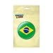 Brazil National Country Flag Pinback Button Pin Badge - 1 Inch Diameter