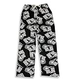 Fun Boxers - Mens Cotton Lounge Pant, Got Beer allover Text, Black, White