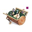 Verona Burgundy With Burgundy Grape Napkins 18 Inches Willow Basket With Wine & Cheese Service