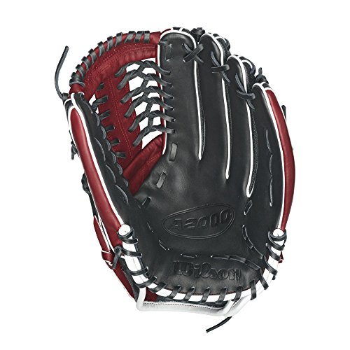 Wilson A2000 Dual Post SlowPitch Softball Glove, Brick Red/Black
