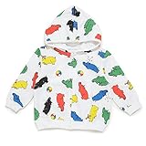 Mademoiselle papillon カバさん ジップアップパーカー 【ホワイトsize:70】